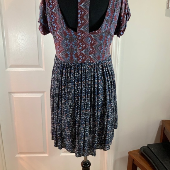 Free People Sundown Open Back Boho Babydoll Dress Size Medium - Picture 7 of 10